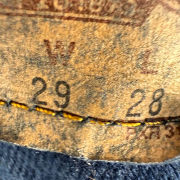 Levi's 560 Jeans Men's 29x28 Indigo Blue Orange Tag Loose Fit Vintage Made in US - Picture 6 of 15